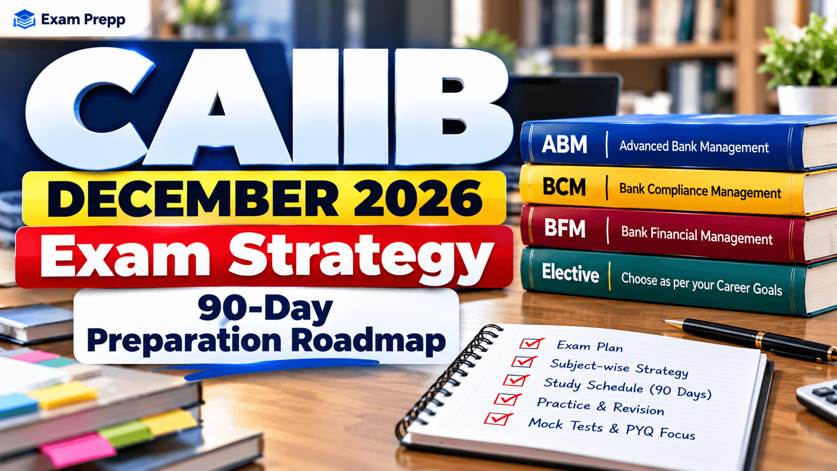 CAIIB December 2026 exam strategy and 90-day preparation roadmap