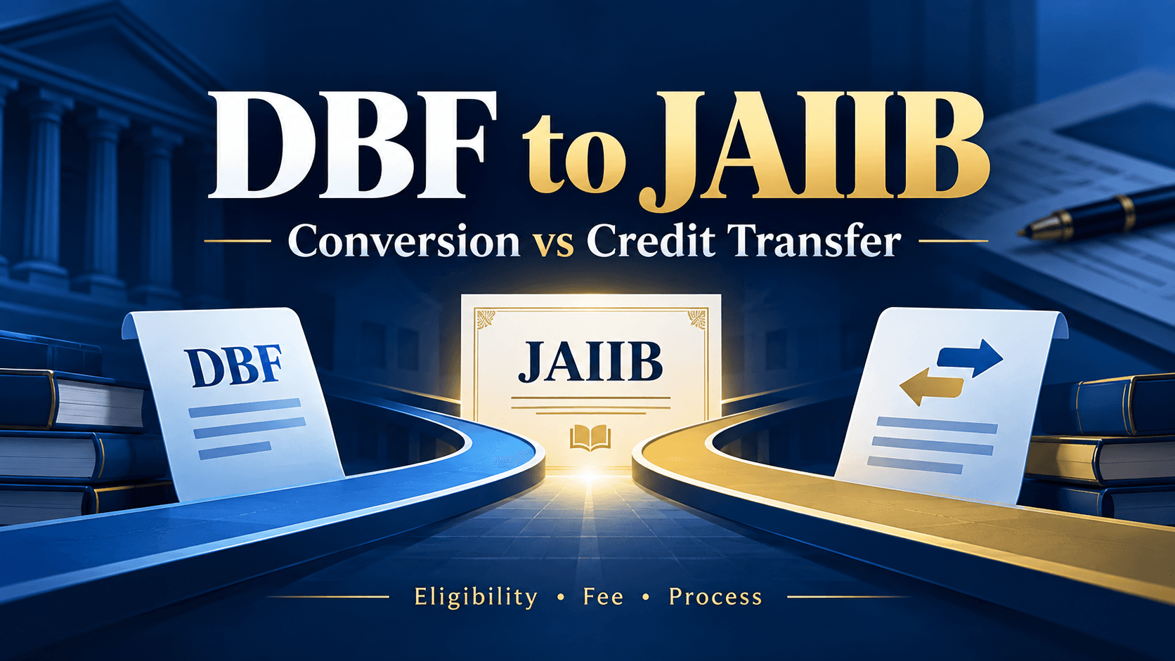 DBF to JAIIB conversion versus credit transfer eligibility fee and process