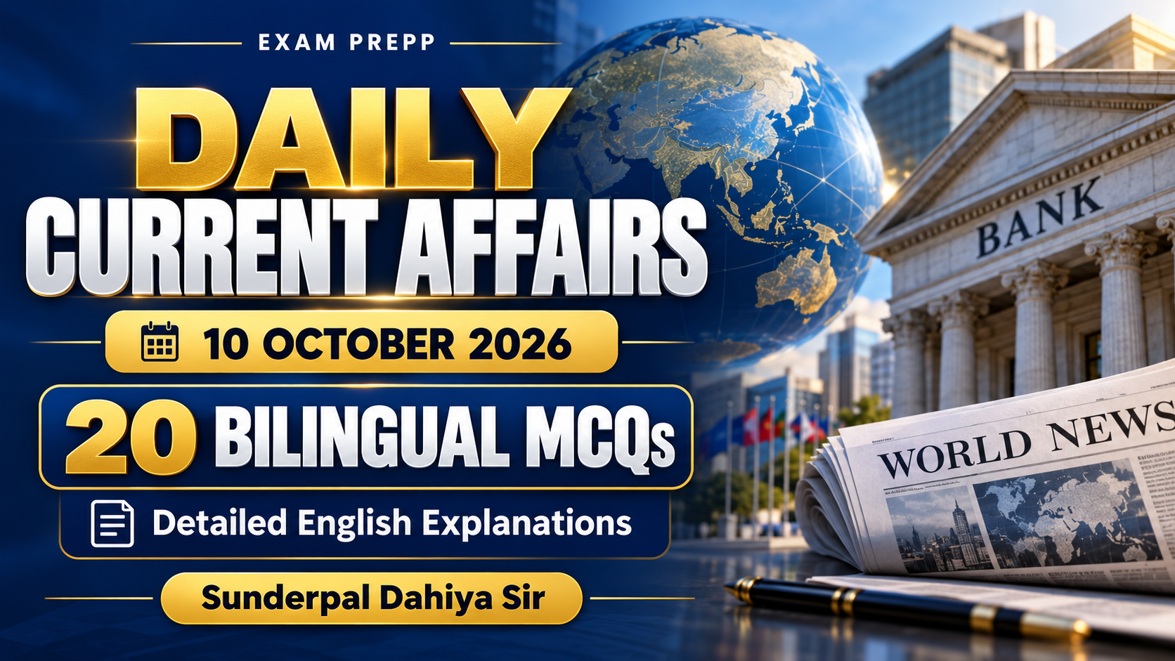 Exam Prepp – 20 bilingual MCQs for 10 October 2026
