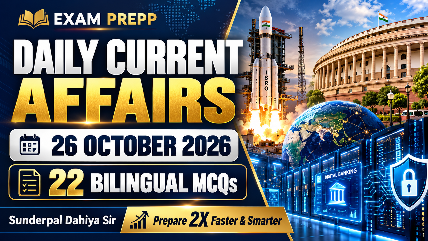 26 October 2026 Daily Current Affairs MCQs - Exam Prepp