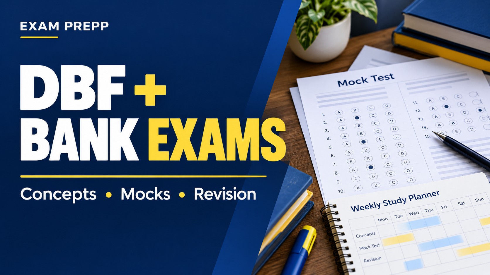DBF with SBI, IBPS and RRB Preparation: A Weekly Plan That Protects Mock Practice
