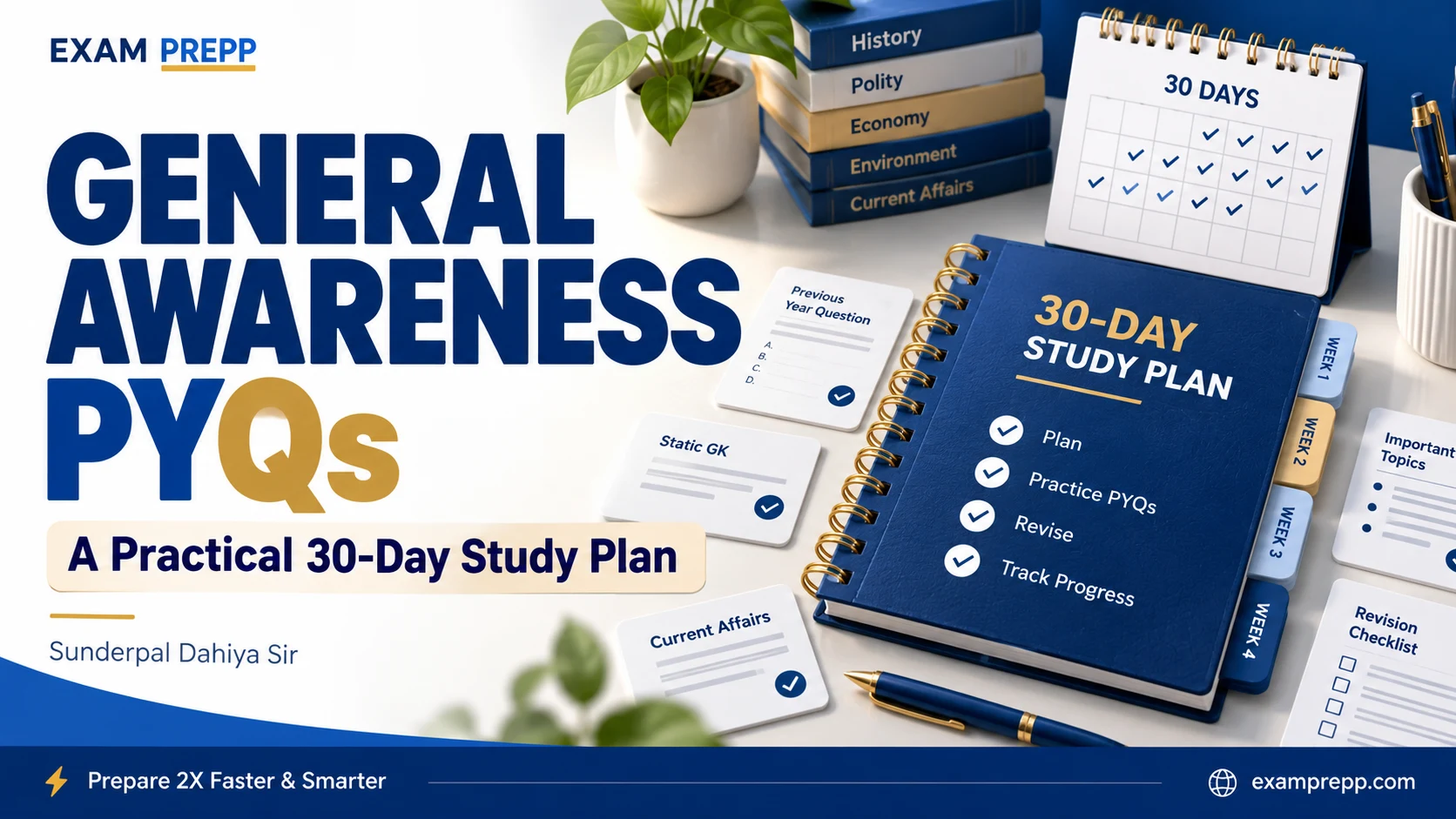 How to Study General Awareness PYQs: A Practical 30-Day Plan